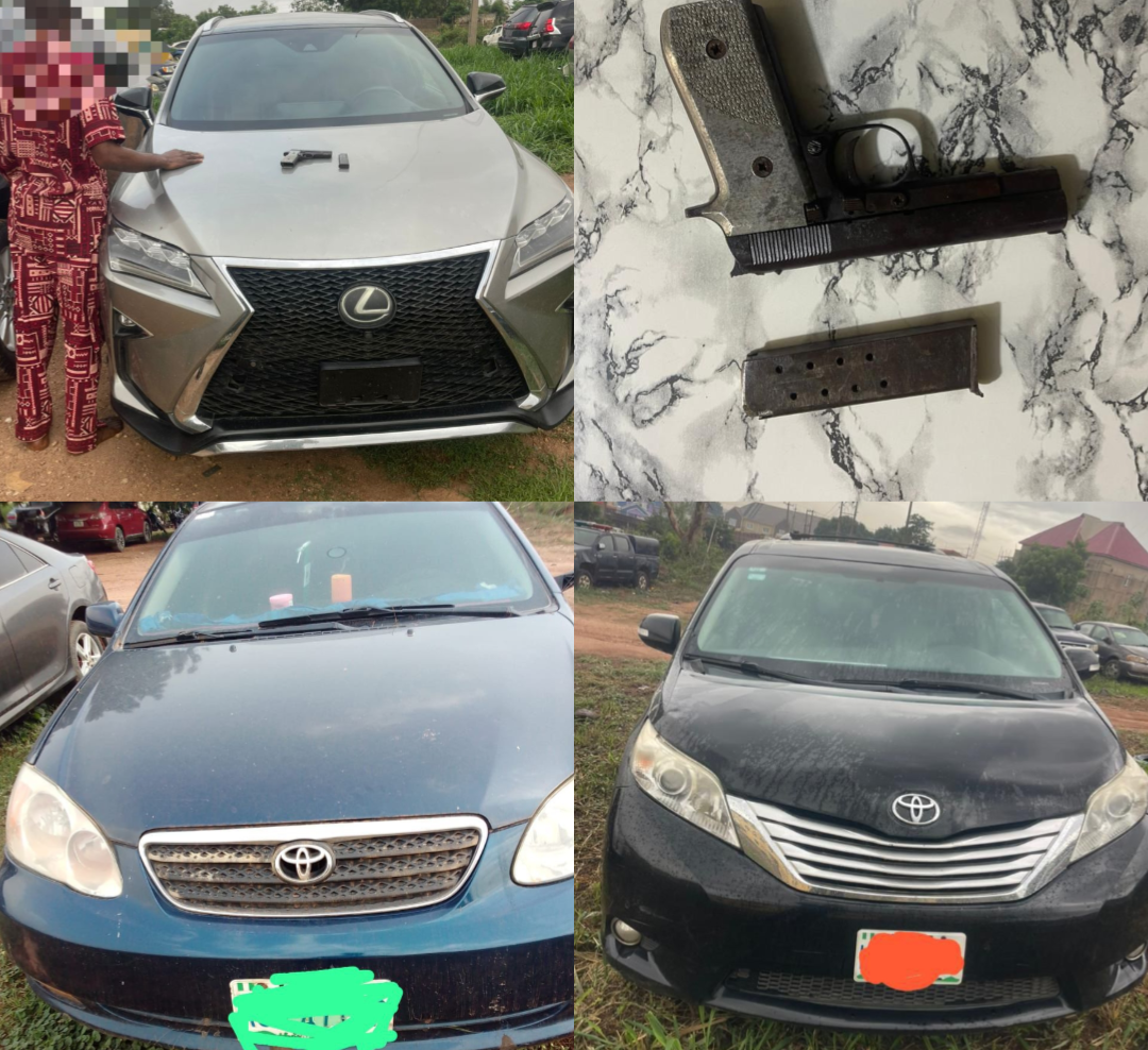 Police Arrest Three Suspected Robbers, Recover Three Stolen Vehicles, Pistol in Ogun