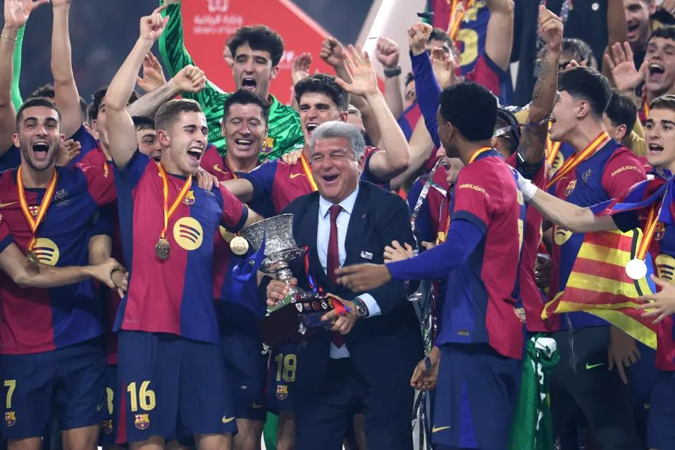 Just In: Barcelona are the champions of Spain, claim domestic treble after victory over 10-man Espanyol