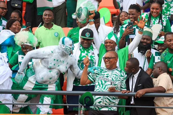Peter Obi cheers from the stands as S’Eagles roast Black Antelopes
