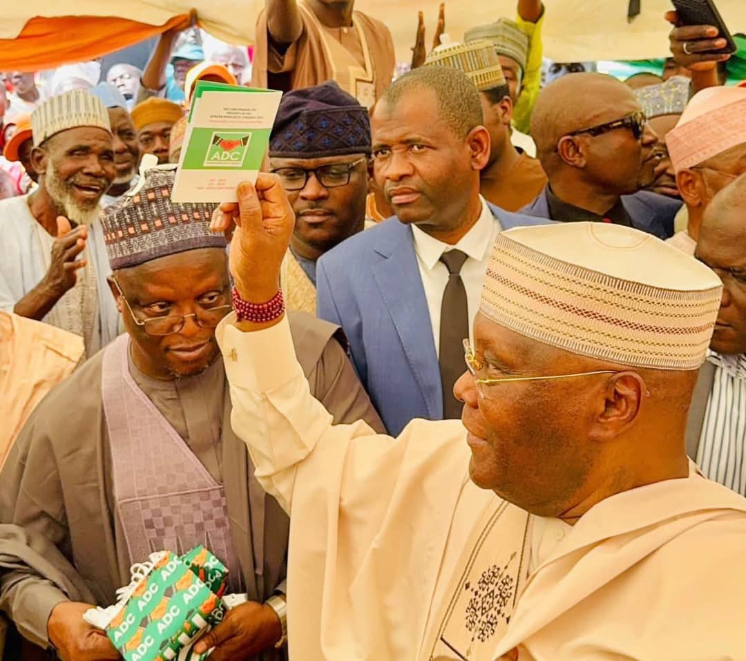 Just In: Atiku officially joins ADC, registers with party in Adamawa